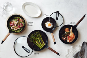 Vermicular Frying Pan & Glass Lid | 28cm